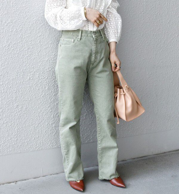 SHIPS any「SHIPS any:〈ウォッシャブル〉オーガニック ツイル フレア パンツ」|デニム|