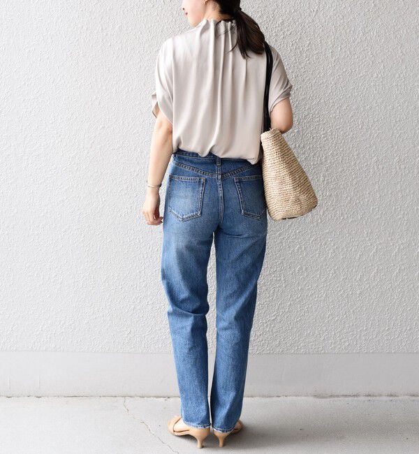 SHIPS for women「〈手洗い可能〉ネック ギャザー ソリッド ブラウス 」|シャツ・ブラウス|