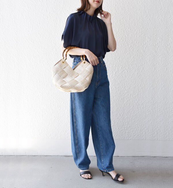 SHIPS for women「〈手洗い可能〉ネック ギャザー ソリッド ブラウス 」|シャツ・ブラウス|