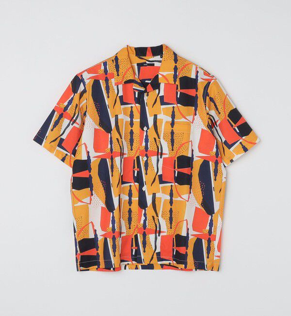 SHIPS「SHIPS: Reflax(R) 80'sプリント ドライタッチ オープンカラー シャツ」|シャツ・ブラウス|