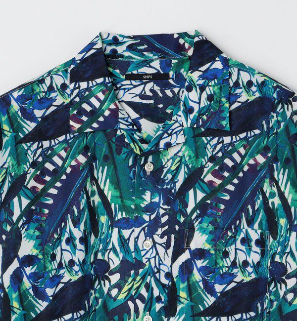 SHIPS「SHIPS: Reflax(R) 80'sプリント ドライタッチ オープンカラー シャツ」|シャツ・ブラウス|