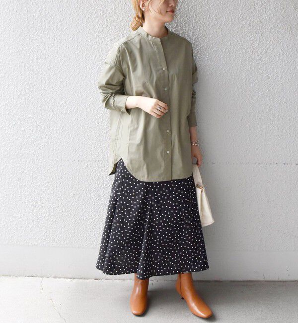 SHIPS any「《一部追加予約》SHIPS any:〈洗濯機可能〉REPREVE バンド カラー シャツ」|シャツ・ブラウス|