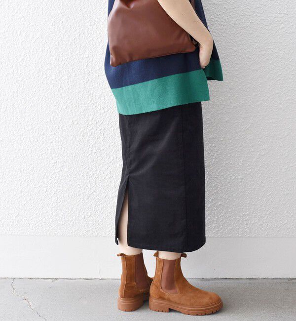 SHIPS for women「*〈手洗い可能〉ストレッチ コーデュロイ イージー ナロー スカート ◇」|タイト|