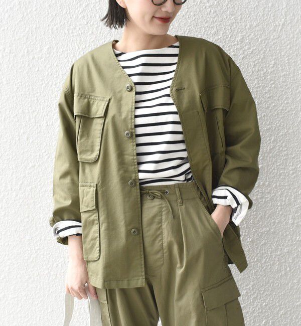 SHIPS for women「*【SHIPS別注】〈手洗い可能〉GOLDENMILLS ファティーグジャケット◇」|ミリタリージャケット|