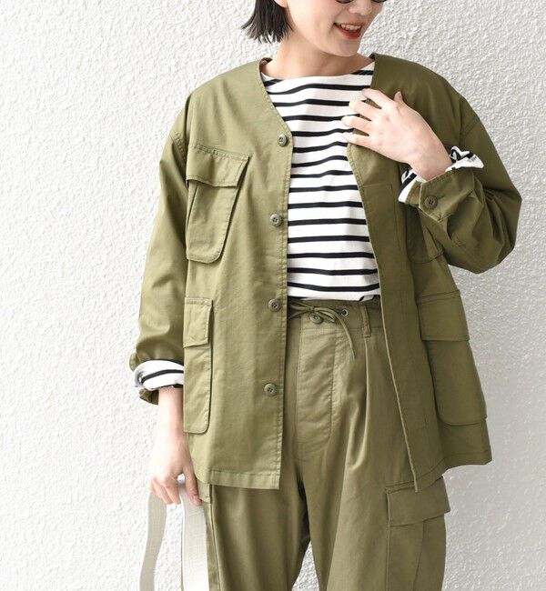 SHIPS for women「*【SHIPS別注】〈手洗い可能〉GOLDENMILLS ファティーグジャケット◇」|ミリタリージャケット|