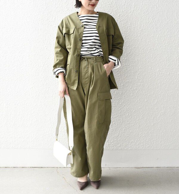 SHIPS for women「*【SHIPS別注】〈手洗い可能〉GOLDENMILLS ファティーグジャケット◇」|ミリタリージャケット|