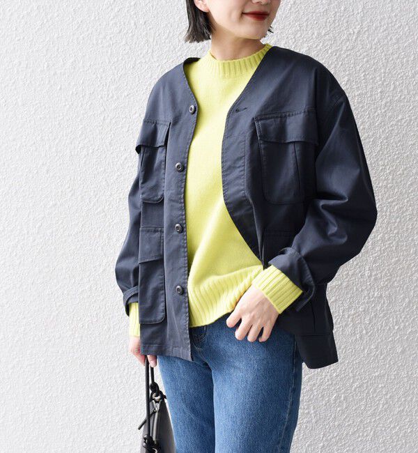 SHIPS for women「*【SHIPS別注】〈手洗い可能〉GOLDENMILLS ファティーグジャケット◇」|ミリタリージャケット|ネイビー