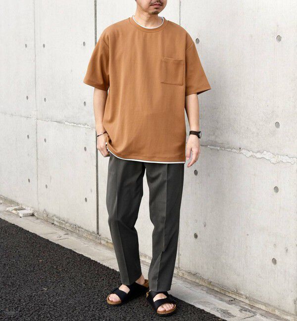 SHIPS any「SHIPS any: 〈吸水・速乾・ストレッチ〉 フェイク レイヤード Tシャツ 24SS◇」|Tシャツ・カットソー|