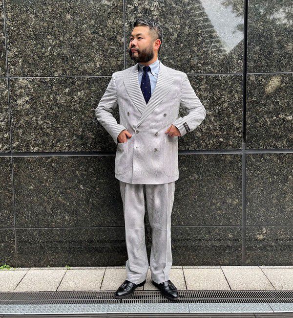 SHIPS「Southwick: KAZUKI NAGAYAMA シアサッカー ダブルブレスト スーツ」|スーツ|