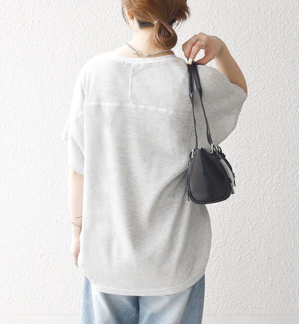 SHIPS any「【WEB限定】SHIPS any:〈洗濯機可能〉ワッフル ワイド TEE」|Tシャツ・カットソー|