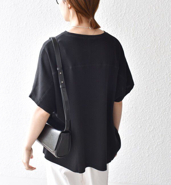 SHIPS any「【WEB限定】SHIPS any:〈洗濯機可能〉ワッフル ワイド TEE」|Tシャツ・カットソー|
