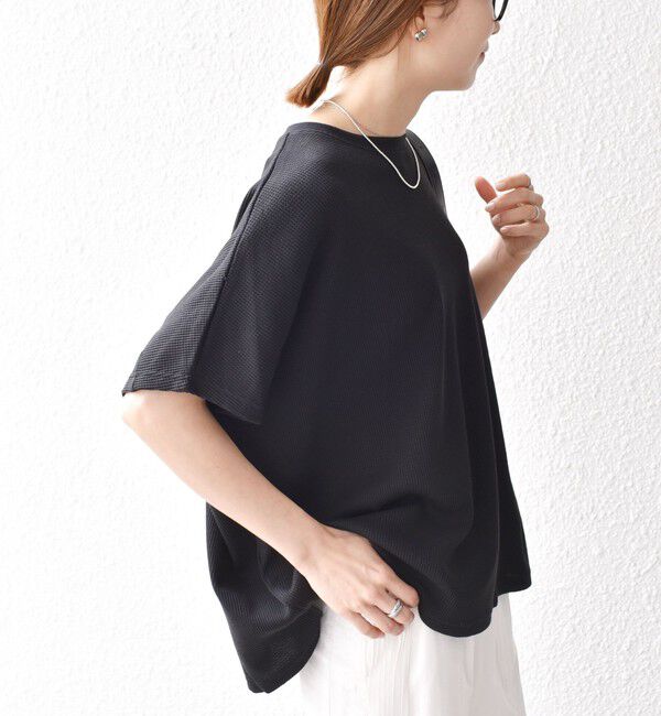 SHIPS any「【WEB限定】SHIPS any:〈洗濯機可能〉ワッフル ワイド TEE」|Tシャツ・カットソー|