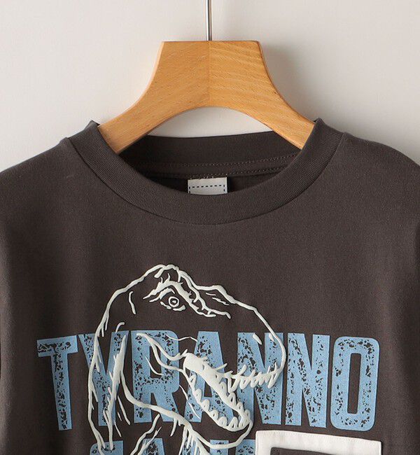 SHIPS KIDS「SHIPS KIDS:100～130cm / 恐竜 蓄光 プリント 長袖 TEE」|Tシャツ・カットソー|