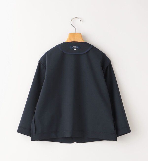 SHIPS KIDS「SHIPS KIDS:145～160cm /〈多機能〉ネイビー ノーラペル ジャケット」|ノーカラージャケット|