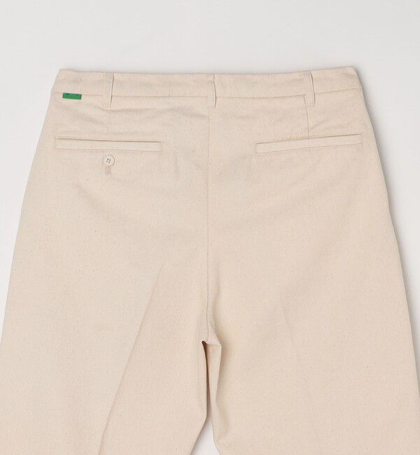 SHIPS any「SHIPS any: コットンツイル 1タック ワイド トラウザーズ 〈ナチュラル〉◇」|チノ|