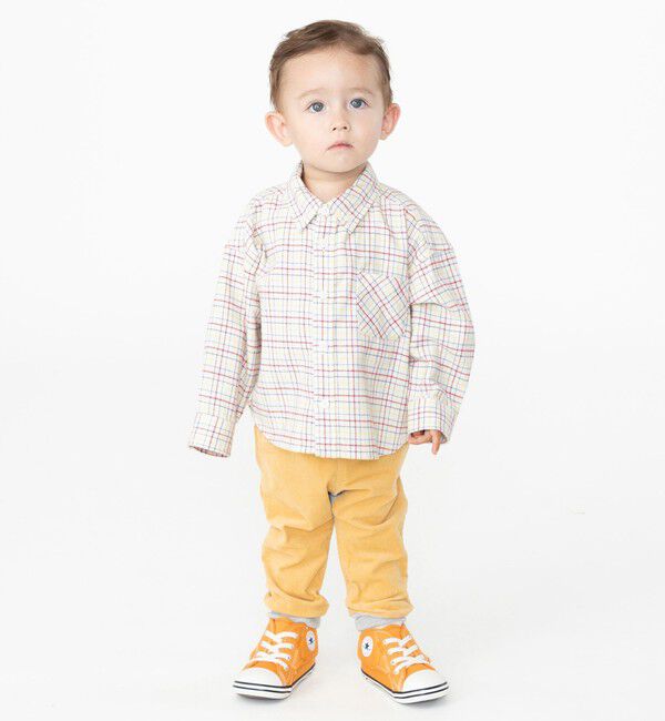 SHIPS KIDS「SHIPS KIDS:80～90cm / ネル チェック ボタンダウン シャツ」|シャツ・ブラウス|