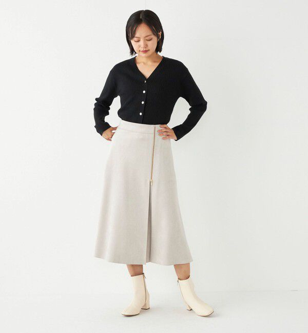 SHIPS Colors 「SHIPS Colors:〈手洗い可能〉フェイクスエード サイドジップ フレアスカート」|スカート|