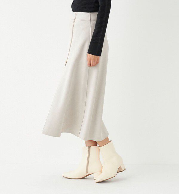 SHIPS Colors 「SHIPS Colors:〈手洗い可能〉フェイクスエード サイドジップ フレアスカート」|スカート|