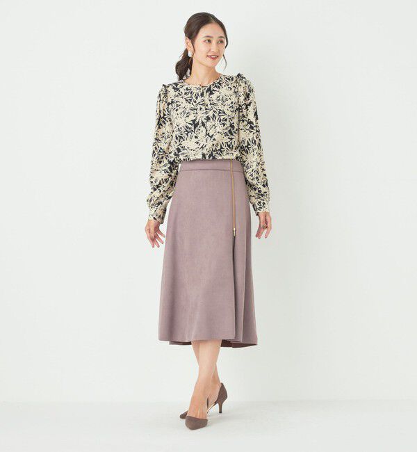 SHIPS Colors 「SHIPS Colors:〈手洗い可能〉フェイクスエード サイドジップ フレアスカート」|スカート|