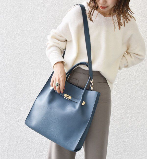 SHIPS any「《一部追加予約》SHIPS any: A4 メタル フィッティング トート バッグ」|トートバッグ|