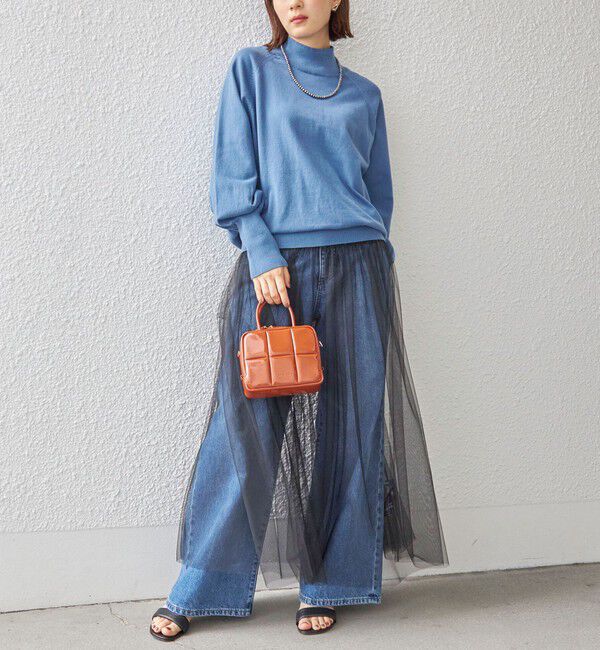 SHIPS for women「〈手洗い可能〉レイヤード シャーリング チュール スカート」|スカート|