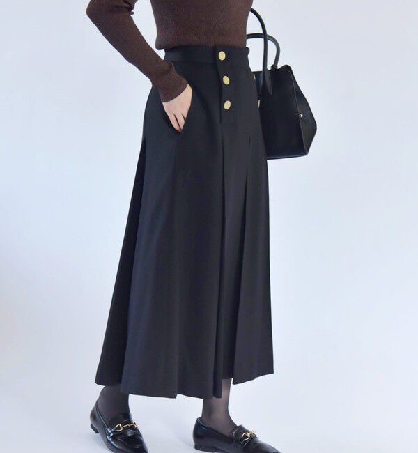 quaranciel「quaranciel:〈手洗い可能〉チェック ソリッド ボタン スカート」|スカート|