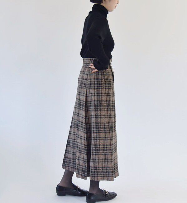 quaranciel「quaranciel:〈手洗い可能〉チェック ソリッド ボタン スカート」|スカート|