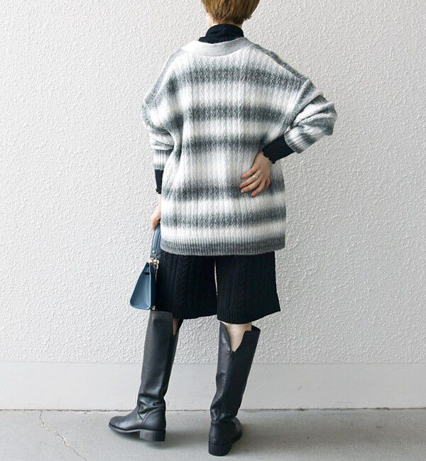 SHIPS any「SHIPS any:〈手洗い可能〉グラデーション ケーブル Vネック カーディガン」|カーディガン|