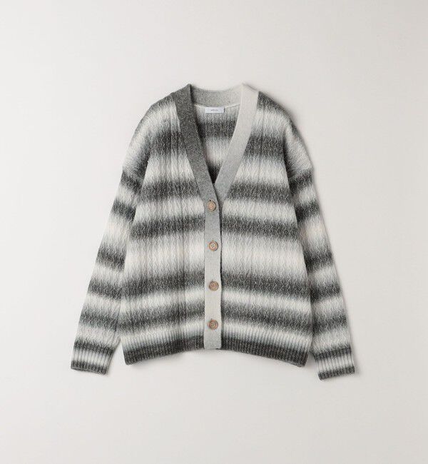 SHIPS any「SHIPS any:〈手洗い可能〉グラデーション ケーブル Vネック カーディガン」|カーディガン|