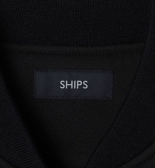 SHIPS「SHIPS: 〈セットアップ対応〉ダウンファブリック MA-1 ジャケット 〈デニム/無地〉」|ブルゾン・スタジャン|