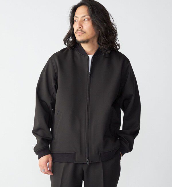 SHIPS「SHIPS: 〈セットアップ対応〉ダウンファブリック MA-1 ジャケット 〈デニム/無地〉」|ブルゾン・スタジャン|