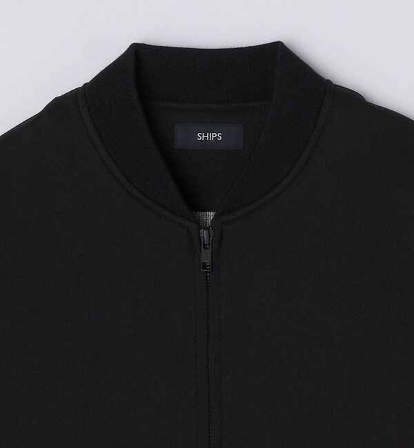 SHIPS「SHIPS: 〈セットアップ対応〉ダウンファブリック MA-1 ジャケット 〈デニム/無地〉」|ブルゾン・スタジャン|