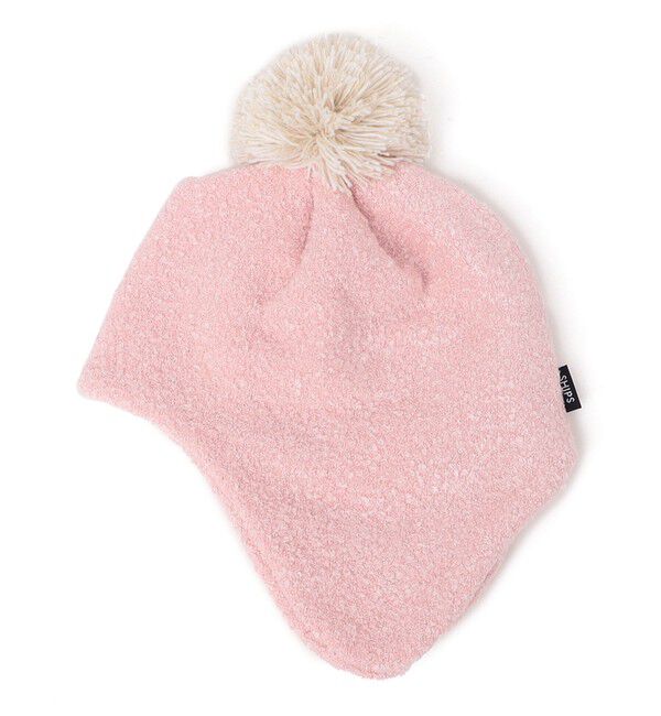SHIPS KIDS「SHIPS KIDS:ベビー ふわもこ 無地 ニットキャップ」|ニット帽|ピンク系