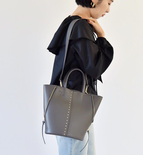 quaranciel「quaranciel: 2way スタッズ バケツ トート バッグ」|トートバッグ|