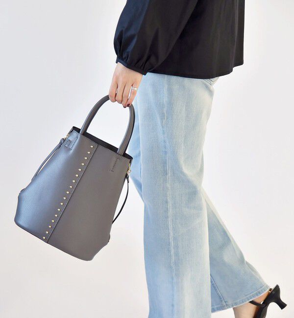 quaranciel「quaranciel: 2way スタッズ バケツ トート バッグ」|トートバッグ|