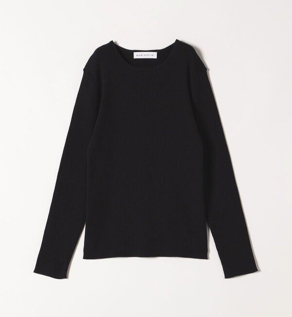 quaranciel「quaranciel:〈手洗い可能〉コットン リブ クルーネック ニット」|ニット・セーター|