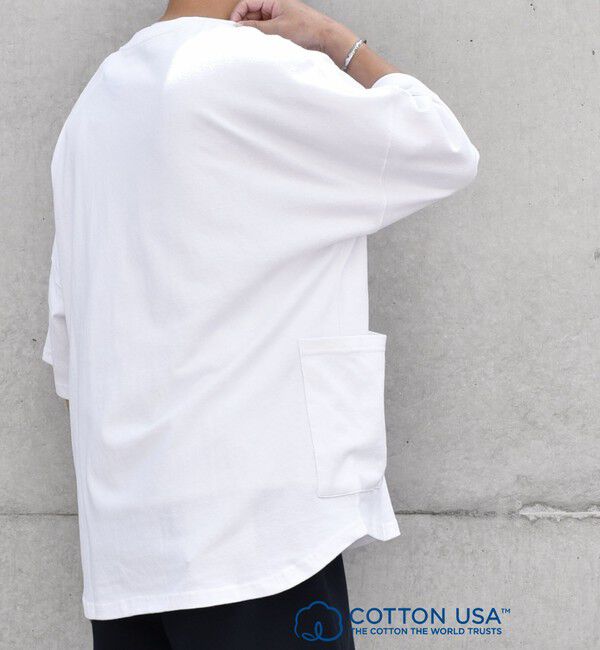 SHIPS any「SHIPS any: COTTON USA ドルマン サイド ポケット Tシャツ 24SS◇」|Tシャツ・カットソー|