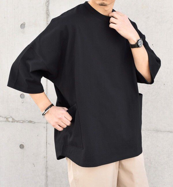 SHIPS any「SHIPS any: COTTON USA ドルマン サイド ポケット Tシャツ 24SS◇」|Tシャツ・カットソー|