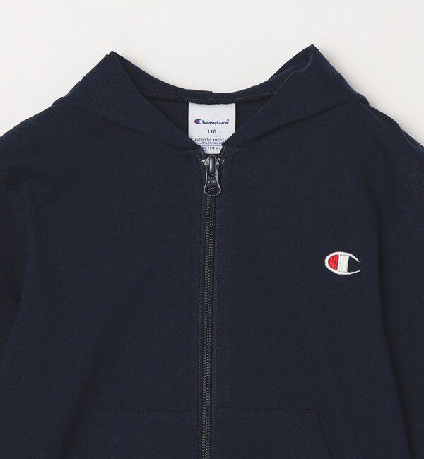 SHIPS any「CHAMPION: ワンポイント ライト ジャージー ジップアップ パーカー<KIDS>」|パーカー|