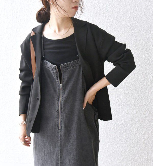 SHIPS any「【WEB限定】SHIPS any:〈手洗い可能〉テーラード ニット カーディガン ジャケット」|テーラードジャケット|