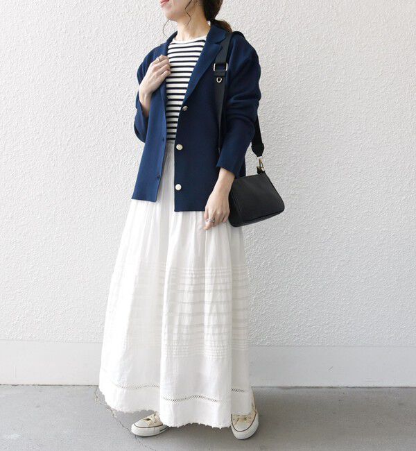 SHIPS any「【WEB限定】SHIPS any:〈手洗い可能〉テーラード ニット カーディガン ジャケット」|テーラードジャケット|