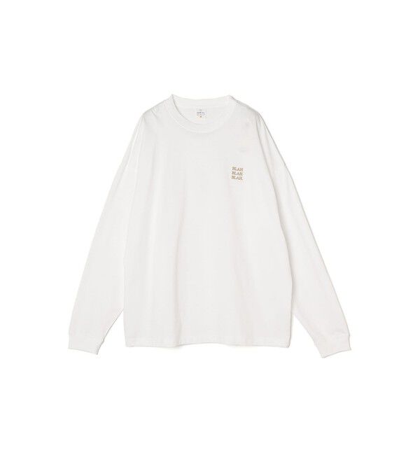 SHIPS any「【WEB限定】SHIPS any: BLAH BLAH BLAH.ワンポイント 刺繍 ルーズ Tシャツ (ロンT)◇」|Tシャツ・カットソー|