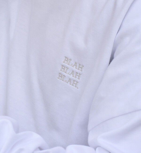 SHIPS any「【WEB限定】SHIPS any: BLAH BLAH BLAH.ワンポイント 刺繍 ルーズ Tシャツ (ロンT)◇」|Tシャツ・カットソー|