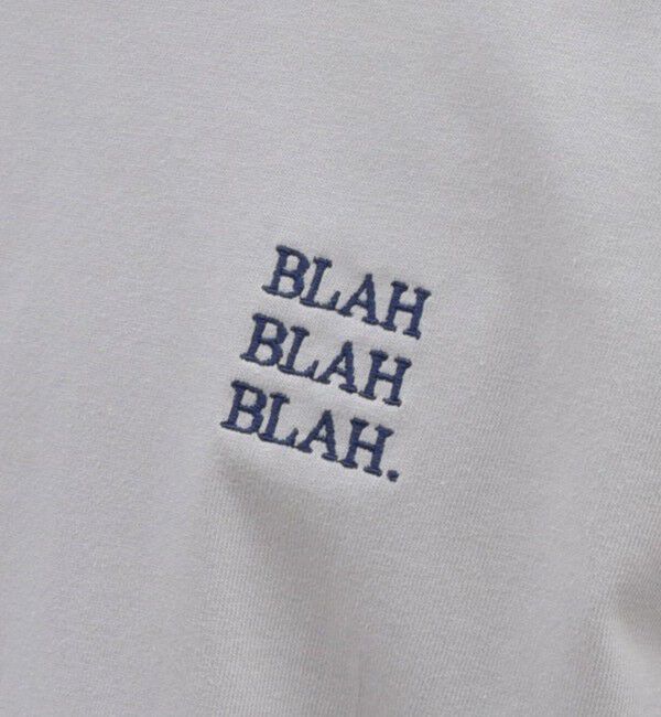 SHIPS any「【WEB限定】SHIPS any: BLAH BLAH BLAH.ワンポイント 刺繍 ルーズ Tシャツ (ロンT)◇」|Tシャツ・カットソー|