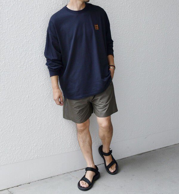 SHIPS any「【WEB限定】SHIPS any: BLAH BLAH BLAH.ワンポイント 刺繍 ルーズ Tシャツ (ロンT)◇」|Tシャツ・カットソー|