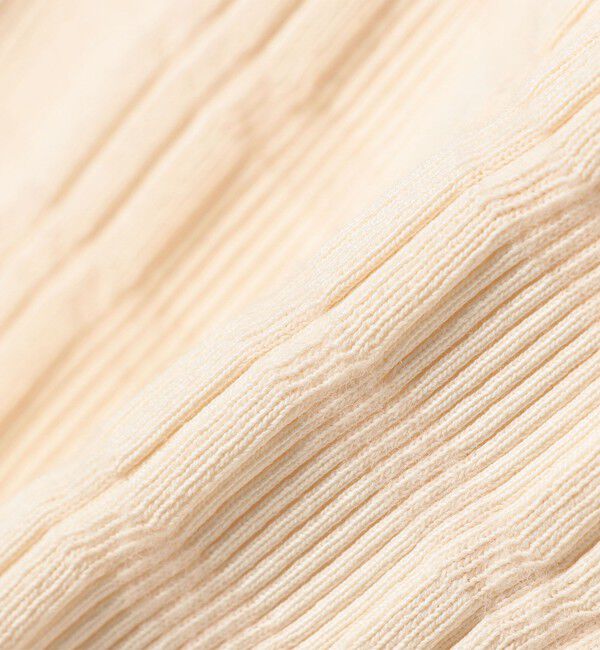 SHIPS for women「【WEB限定】〈洗濯機可能〉ランダム テレコ 5分袖 プルオーバー」|Tシャツ・カットソー|