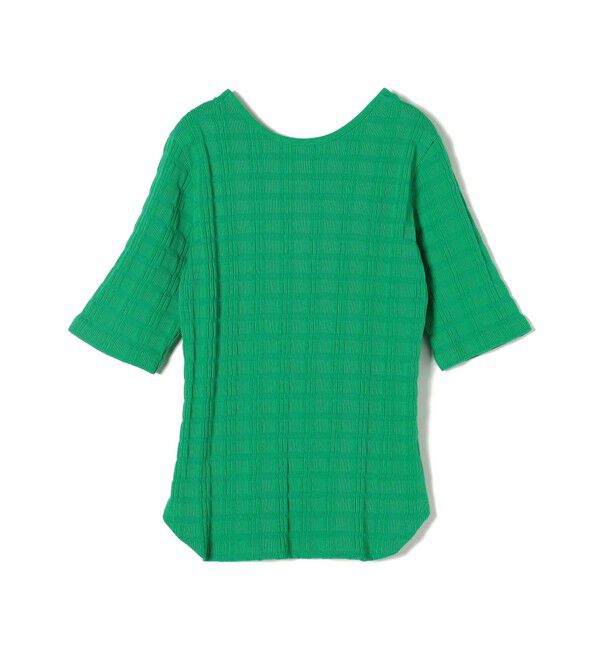 SHIPS for women「【WEB限定】〈洗濯機可能〉ランダム テレコ 5分袖 プルオーバー」|Tシャツ・カットソー|