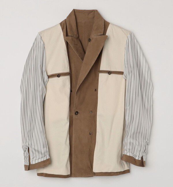 SHIPS「【SHIPS別注】CINQUANTA: スエード ダブルブレスト レザージャケット」|テーラードジャケット|