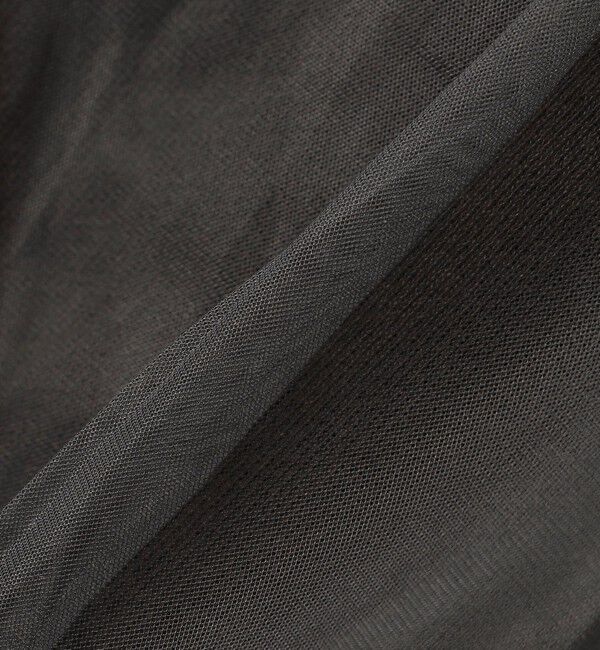 quaranciel「quaranciel:〈手洗い可能〉チュール ドッキング クルーネック カーディガン」|カーディガン|