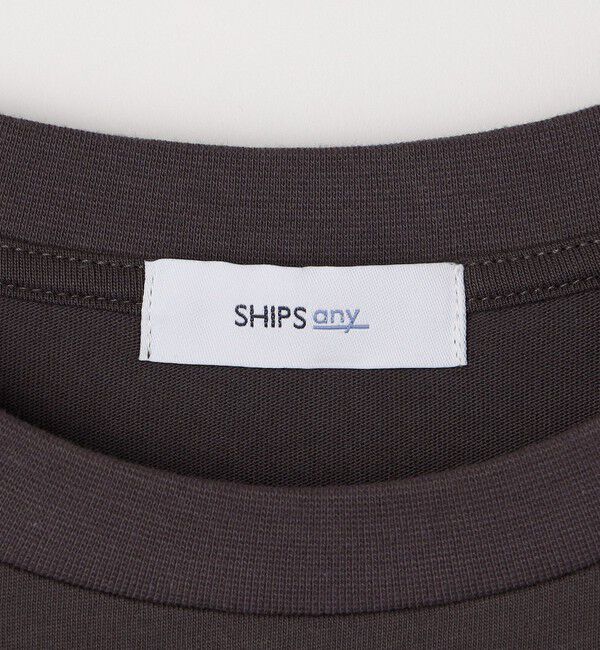 SHIPS any「SHIPS any: バックサイド / スリーブ プリーツ スケアスリーブ ワイド Tシャツ◇」|Tシャツ・カットソー|